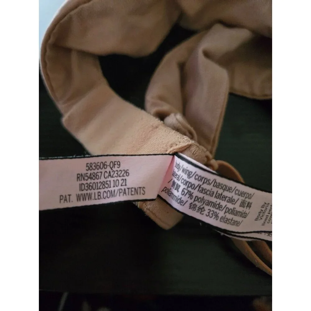 Victorias Secret Body Lined Perfect Coverage Bra‎ Size 36B Nude Tan #2